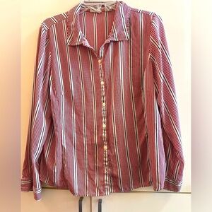 COVINGTON-women’s shirt Blouse Top Size LG Striped